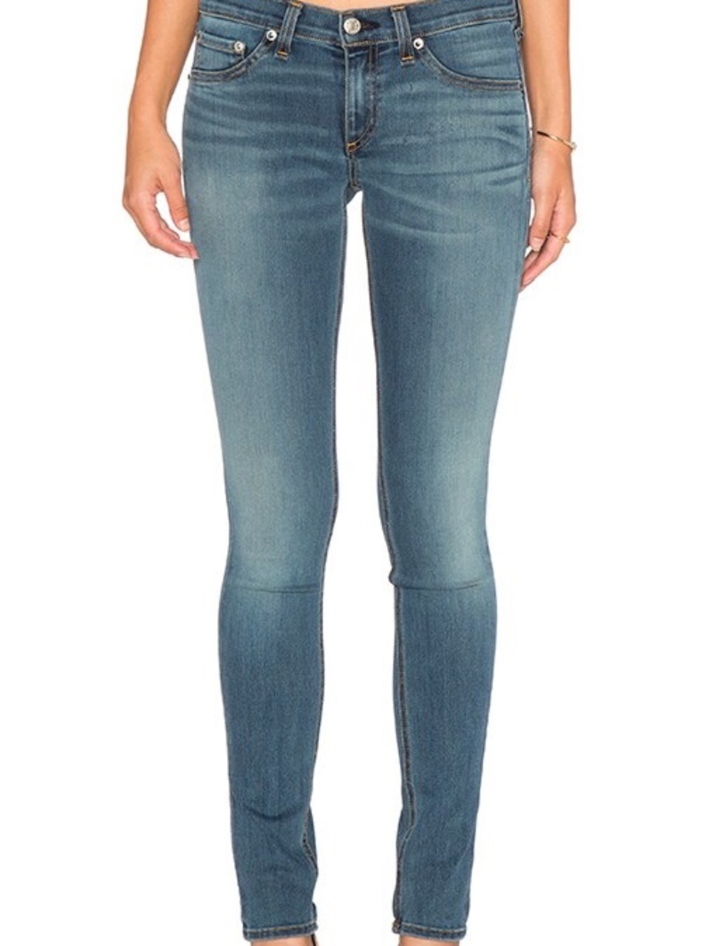 rag & bone| Euston Blue Mid-Rise Soft Stretch Skinny Jeans Sz 25